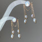 Handmade Vintage-Inspired Baroque Pearl Tassel Elegant  Earrings Dangle Studs Earring modern artistry earring Bridesmaid Gift for her