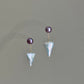 Convertible Pearl Drop Earrings – 3-in-1 Baroque pearl Triangle Earrings – Front Back Stud Earrings – Gift for Her, Bridesmaid, Minimalist Jewelry