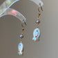 Unique Baroque Pearl Earrings with Zircon Earring  Rocky Fish Dangle Earring Elegant Dainty Pearl Earrings Gift Friendship gift