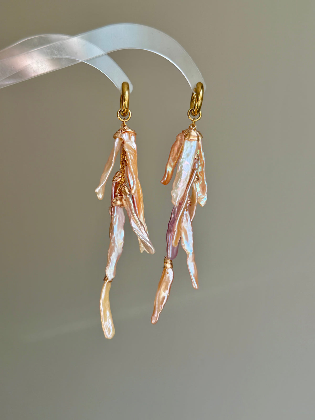 Freshwater Pearl Cascade Earrings | SOLARA Sunset Rain