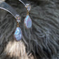 Elegant Rainbow luster Candy Bean Baroque Pearl Dangle Earrings  Gold Zircon Dainty Drop Earring gift for her sparkling Wedding Earring