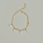 Dainty Keshi Pearl Charm Bracelet | 14K Gold Filled Lace Chain