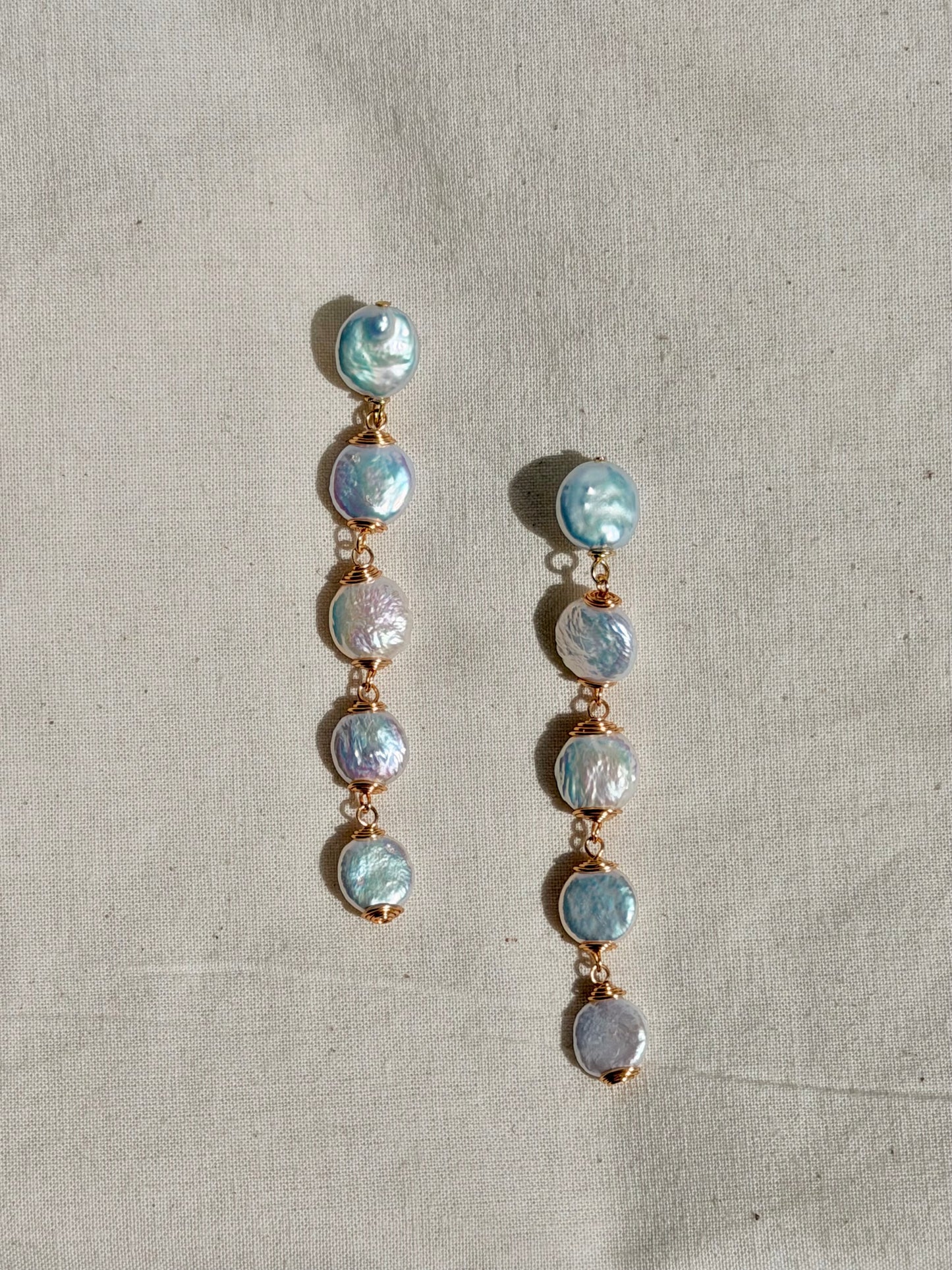 LUNA Moonfall baroque Coin Pearl Earrings