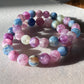 AAAA grade  natural colorful mix Lepidolite bracelet, Mica Rutilated Quartz gift for her,birthday gift dainty meditation crystal bracelet