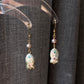 Unique Baroque Pearl Earrings with Zircon Earring  Rocky Fish Dangle Earring Elegant Dainty Pearl Earrings Gift Friendship gift