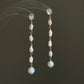 Letitia Linear Baroque Pearl Dangle Earrings