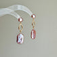Lavender Baroque Pearl Drop Earrings – VIOLETTE