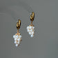 White Grape Pearl Hoop Earrings | NAPA BLANC