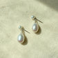 Double Pearl Drop Earrings
