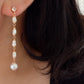Letitia Linear Baroque Pearl Dangle Earrings