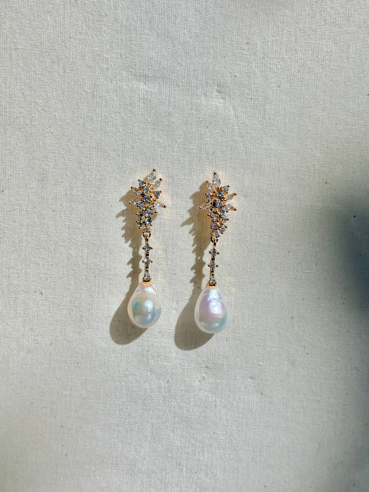 Aurora Sparkle Baroque Pearl Earrings