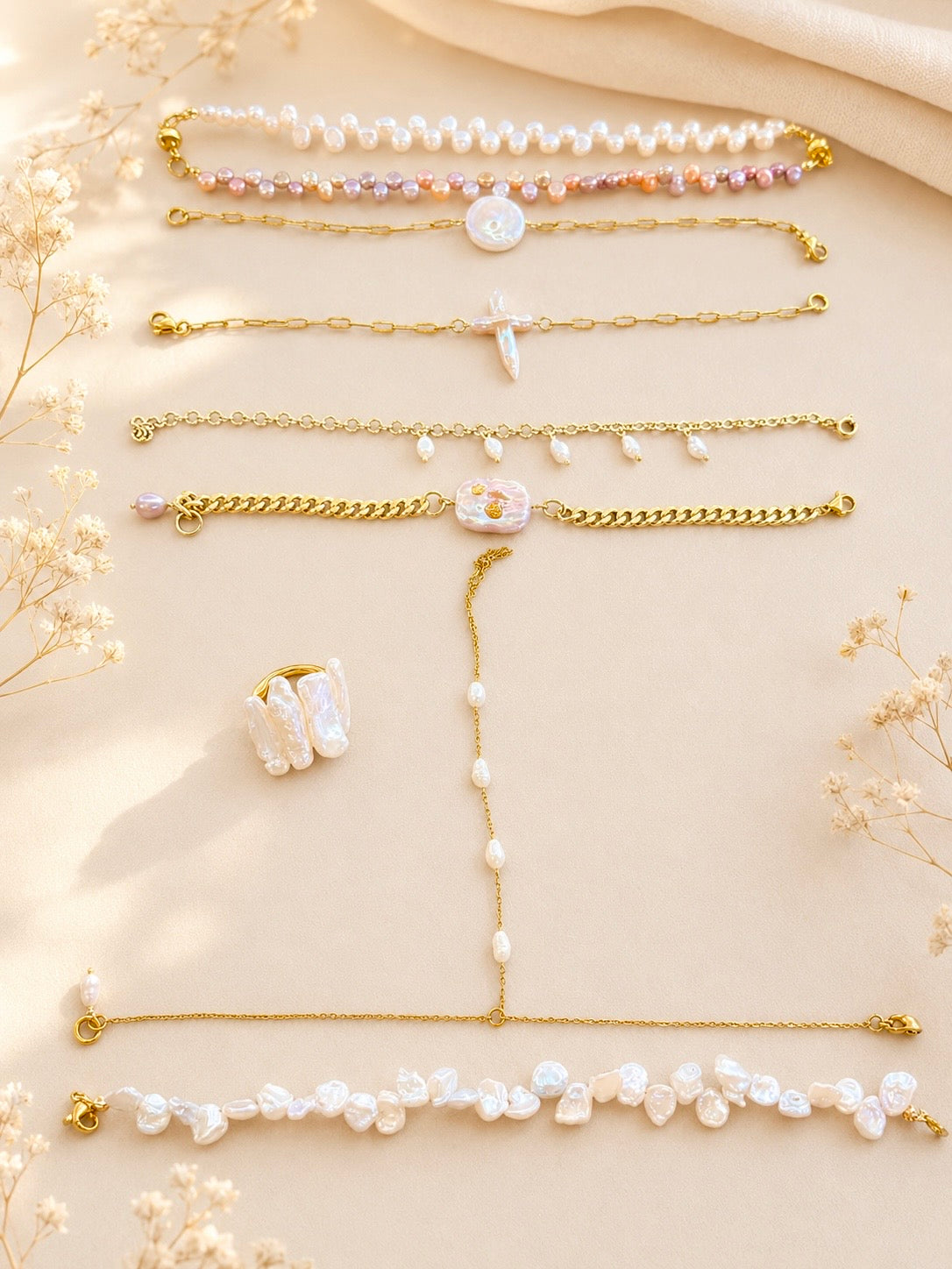 Custom Baroque Pearl Bracelet | Bridesmaid & Wedding Gift