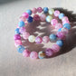 AAAA grade  natural colorful mix Lepidolite bracelet, Mica Rutilated Quartz gift for her,birthday gift dainty meditation crystal bracelet