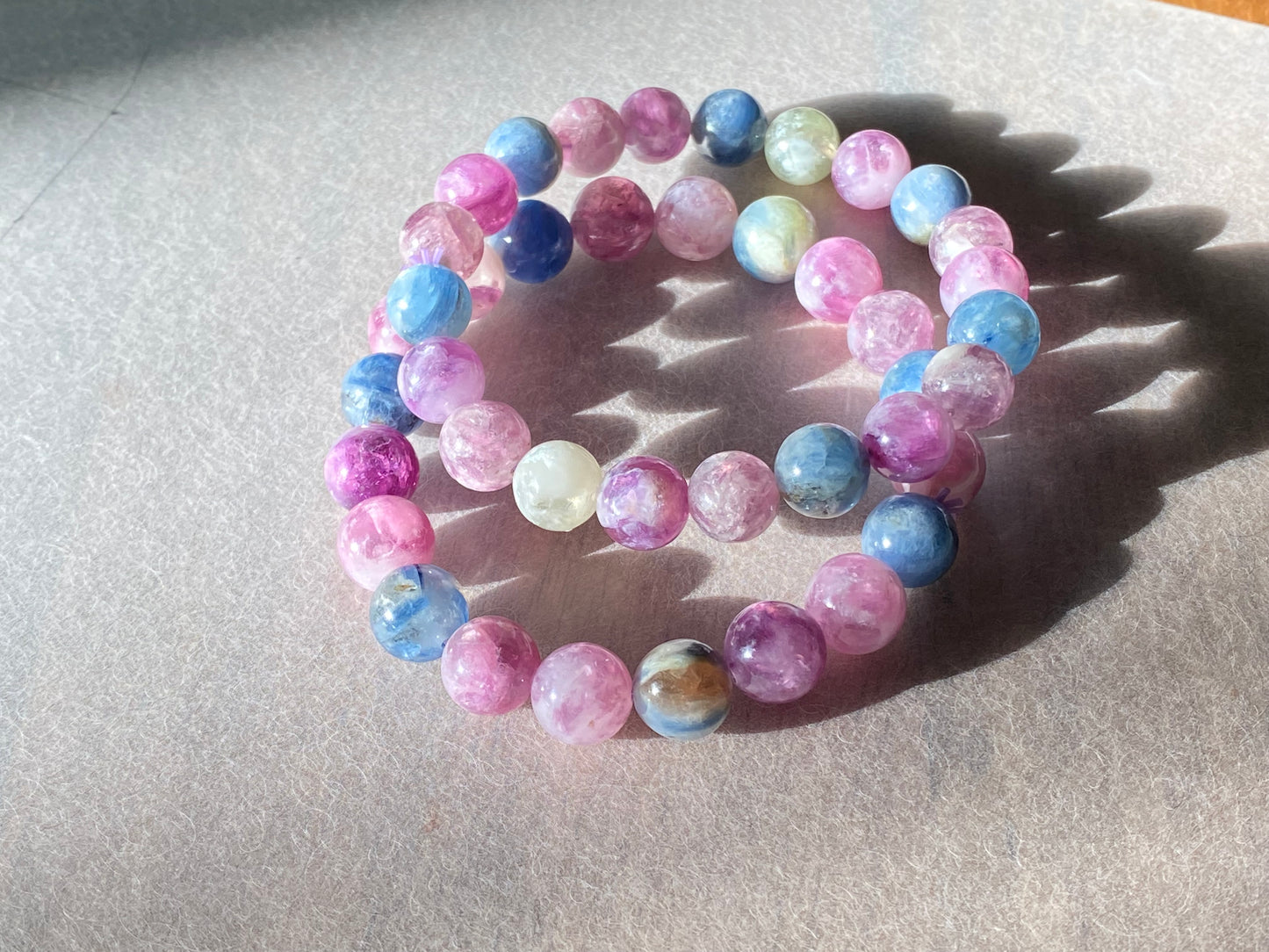 AAAA grade  natural colorful mix Lepidolite bracelet, Mica Rutilated Quartz gift for her,birthday gift dainty meditation crystal bracelet