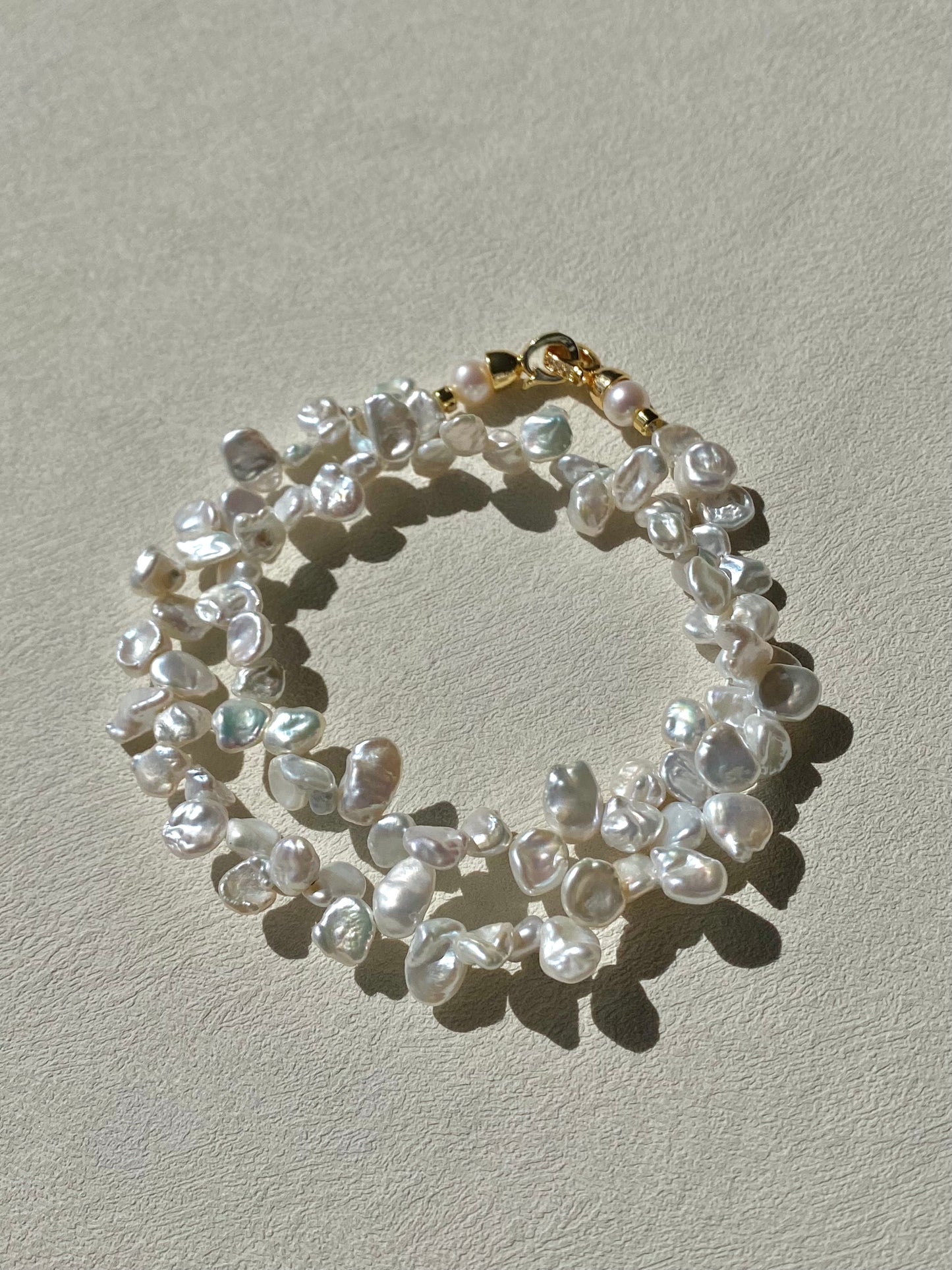 Blooming Flowers Layering Pearl Choker  Elegant Baroque Pearl Jewelry  Statement Pearl Necklace anniversary gift for her Bridesmaid Gift