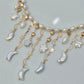Moon & Star Baroque Pearl Necklace | LUNA Collection, Celestial Freshwater Pearl Fringe Necklace, Handmade Bridal Jewelry