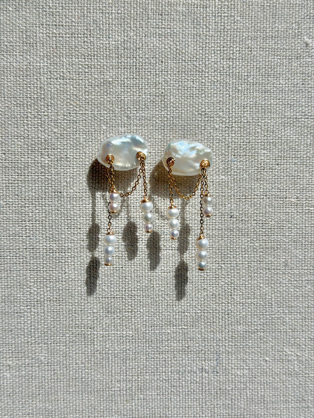 AURORA — Baroque Pearl Dangle Earrings
