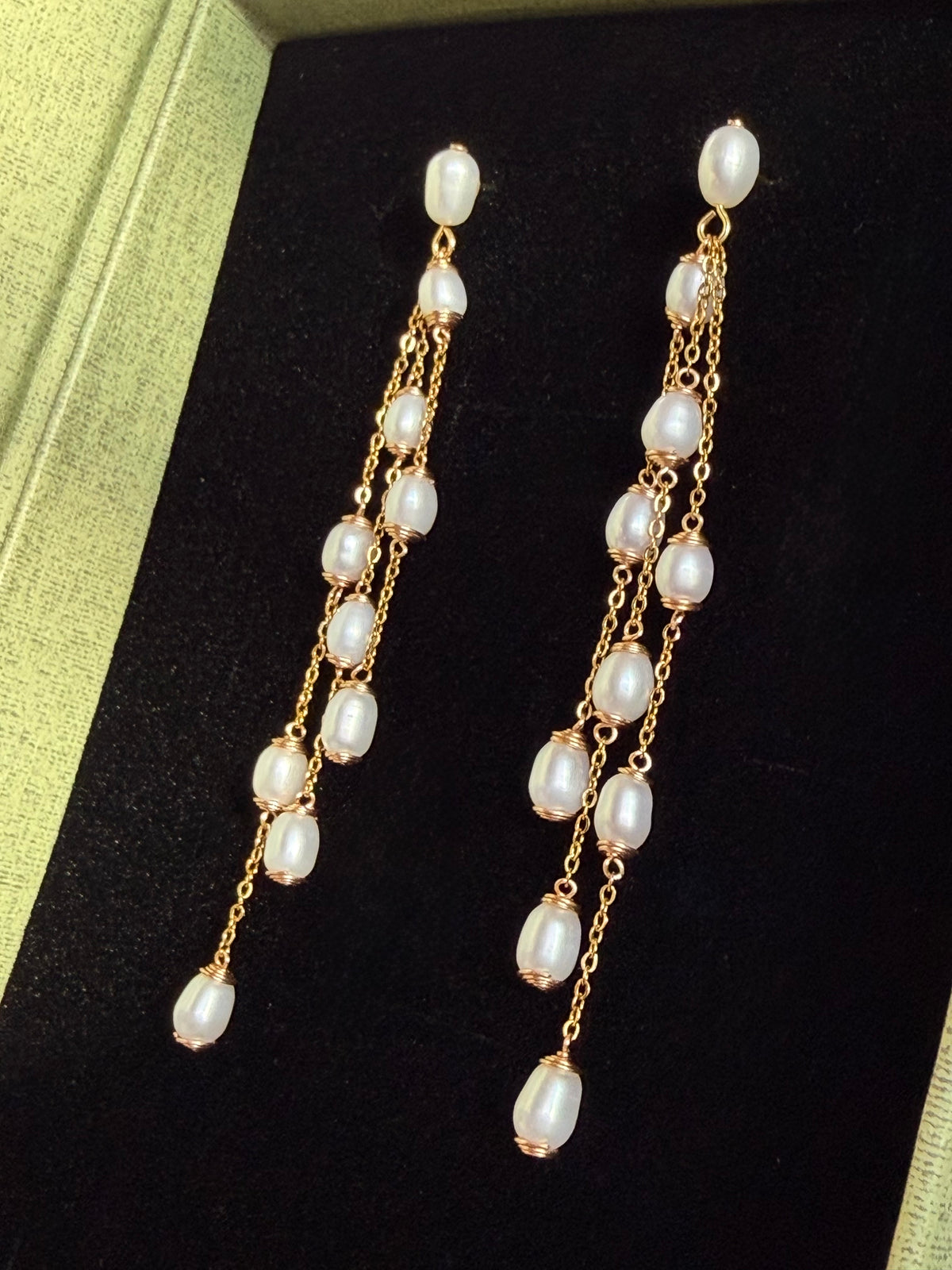 Cascading Pearl Earrings | PEARL RAIN Waterfall Drops