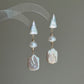 ÉLANE Baroque Pearl Drop Earrings | Long Freshwater Pearl Earrings