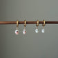 TEAR OF GHOST Bloody Eye Baroque Pearl Hoop Earrings