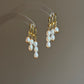 TRINITY DROP | Faux Triple Piercing Pearl Earrings