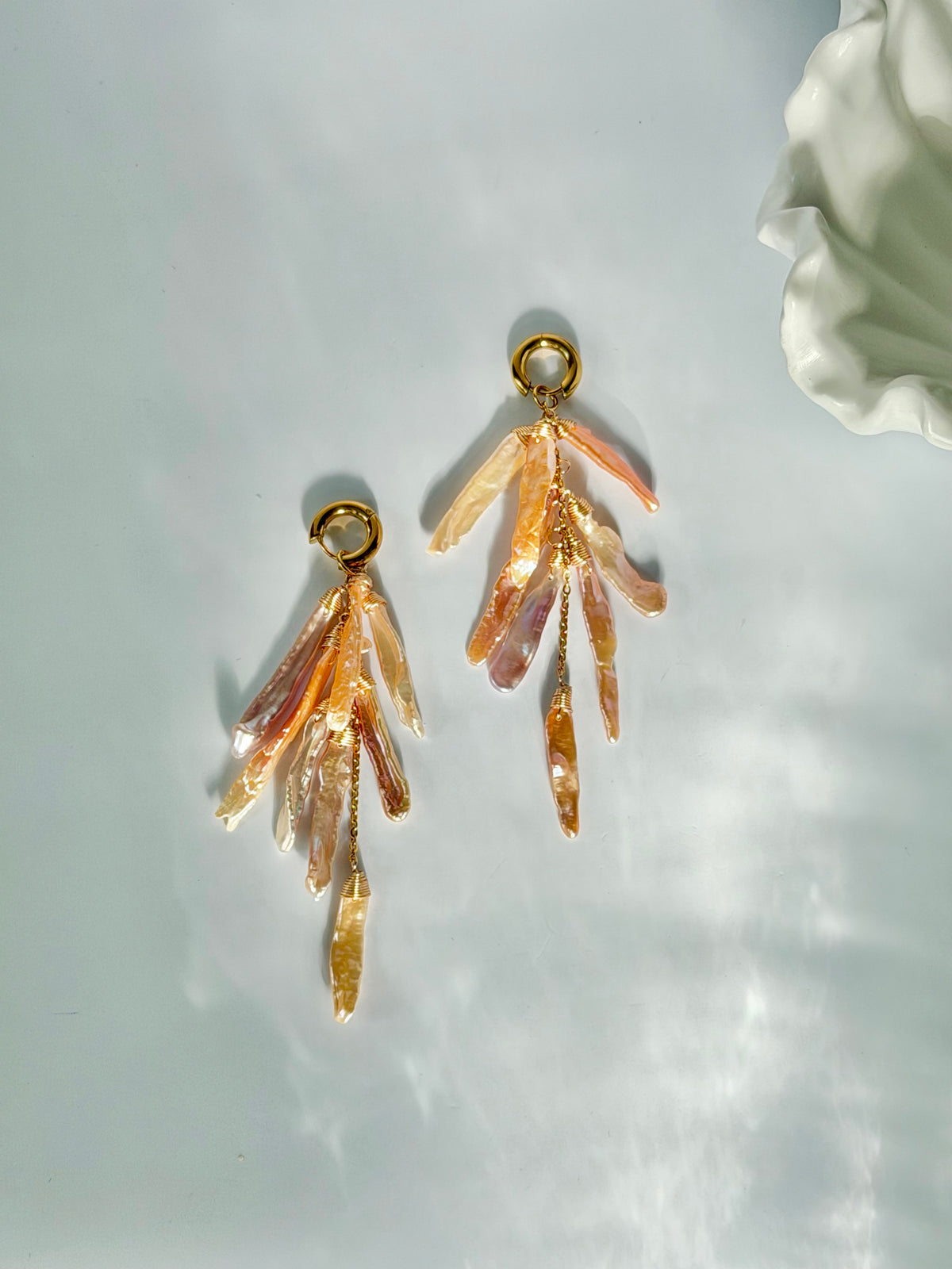 Freshwater Pearl Cascade Earrings | SOLARA Sunset Rain