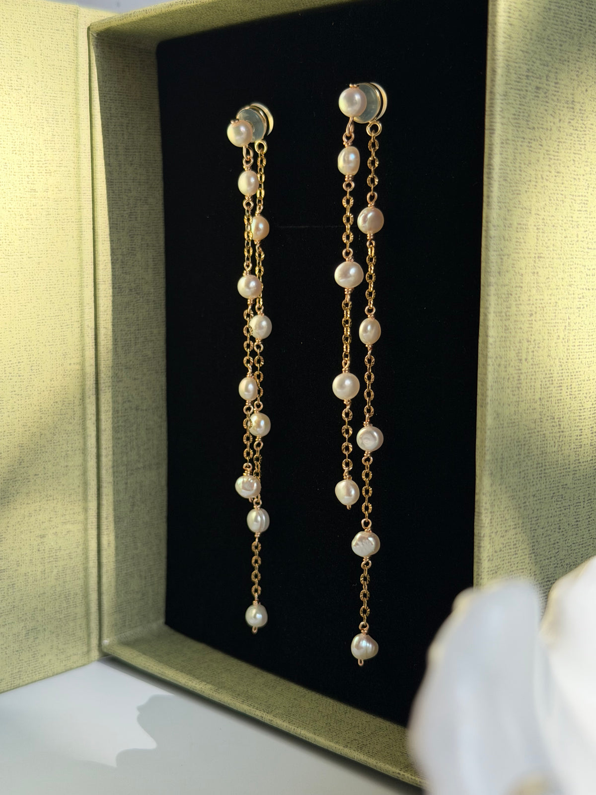 Celeste Convertible baroque Pearl Tassel Earrings