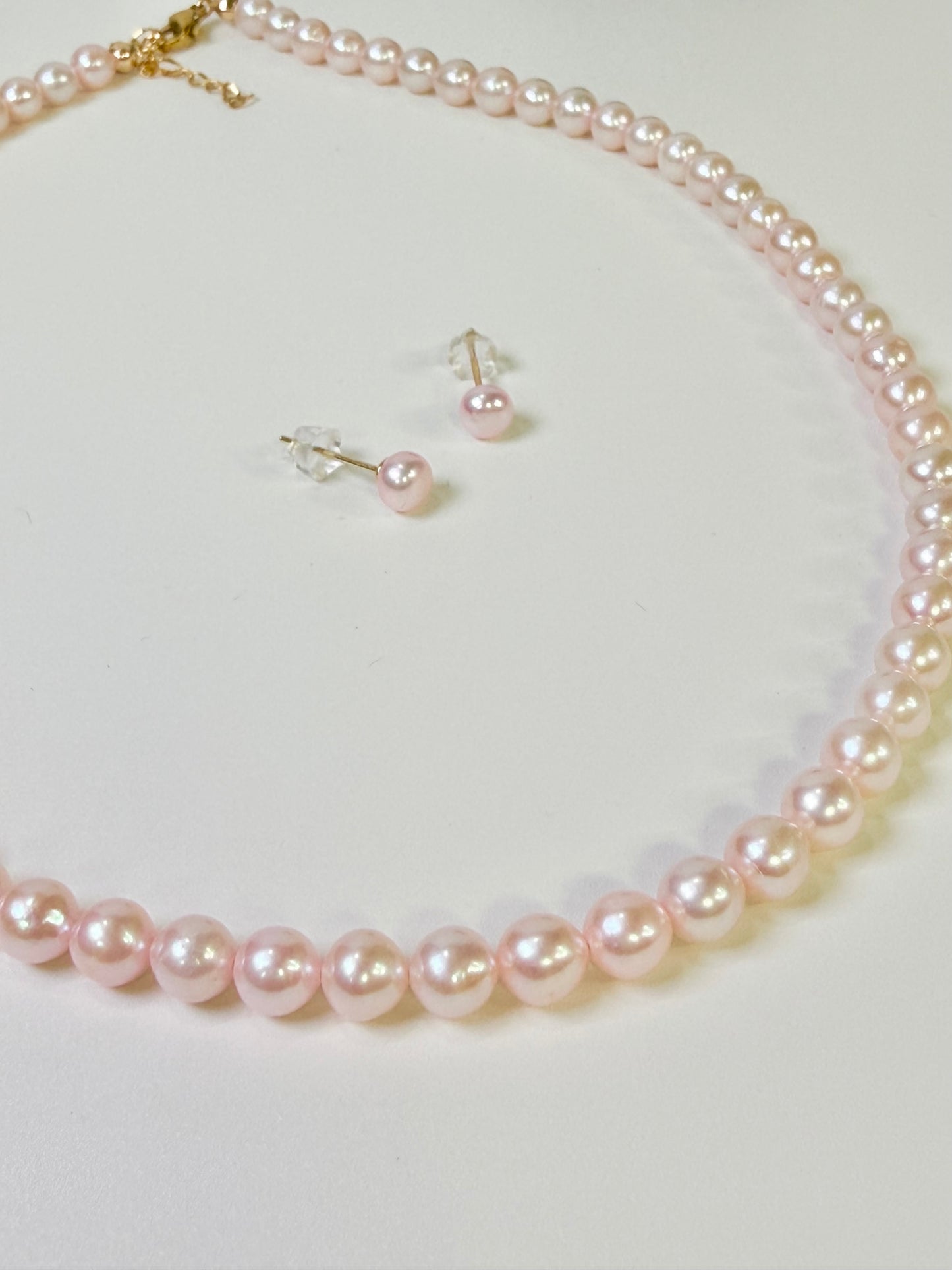 Sakura Pink Freshwater Pearl Necklace | Dainty Minimalist Pearl Choker Necklace