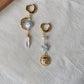 Sun Moon Baroque Pearl Asymmetrical Earrings Freshwater Pearl Earrings Celestial Jewelry Handmade Fairycore Bridesmaid Gift for Her