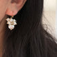 Clear Quartz & Baroque Pearl Bubble Cluster Earrings – 14k Gold Filled