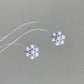 Snowflake Pearl zircon sterling silver Stud Earrings