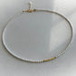 Elegant Tiny seed Pearl Necklace, 2mm+ Freshwater Pearls gold plated Silver Necklace Dainty Minimalist  Layering Necklace gift for her