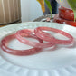 Strawberry Quartz Bangle Bracelet - Natural Healing Energy & Unique Fashion Accessory | Enhance Love and Emotional Connection