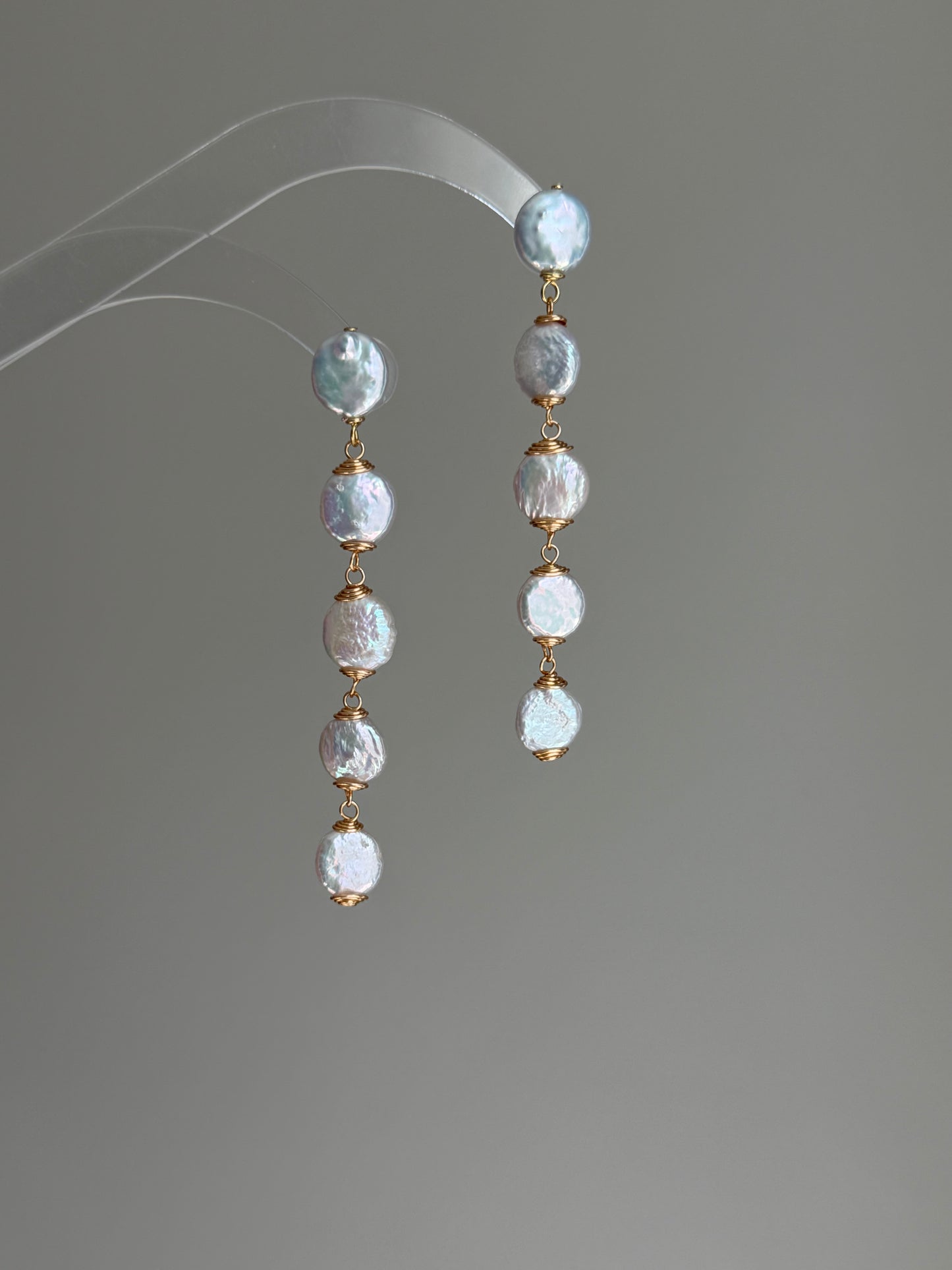 LUNA Moonfall baroque Coin Pearl Earrings