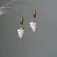 White Grape Pearl Hoop Earrings | NAPA BLANC