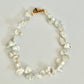 Blue Blood Petal Baroque Pearl Bracelet | Custom Length