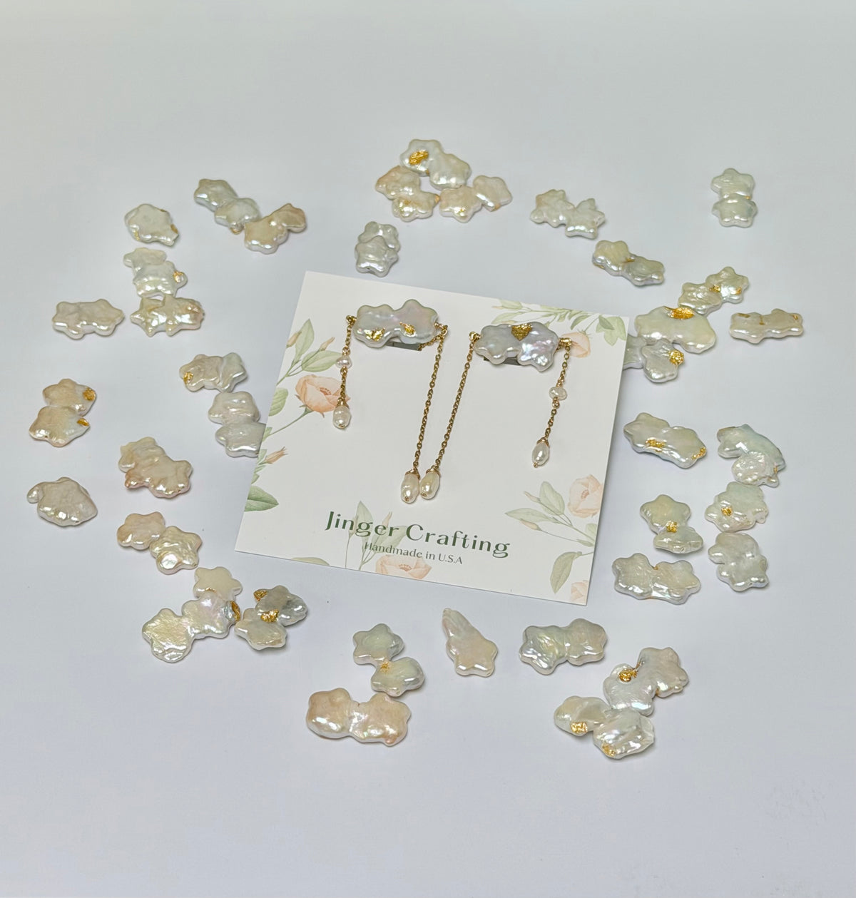 Wishing Star · Vœu Filant — Falling Star Baroque Pearl Earrings