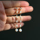 Letitia Linear Baroque Pearl Dangle Earrings