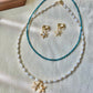 Minimalist Baroque Keshi  Pearl Gold Bead Starfish Necklace High Luster  Dainty Pearl Layering  beach Necklace Bridesmaid Gift for her
