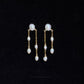 Sylvie Double Chain Pearl Earrings