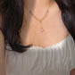 Mira  Gradient Freshwater keshi Pearl  Necklace, Minimalist Y Shape Pearl Pendant, Vintage Pearl Drop Choker wire Dangle Necklace