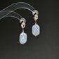 Marquise Cubic Zirconia Baroque Pearl Drop Earrings