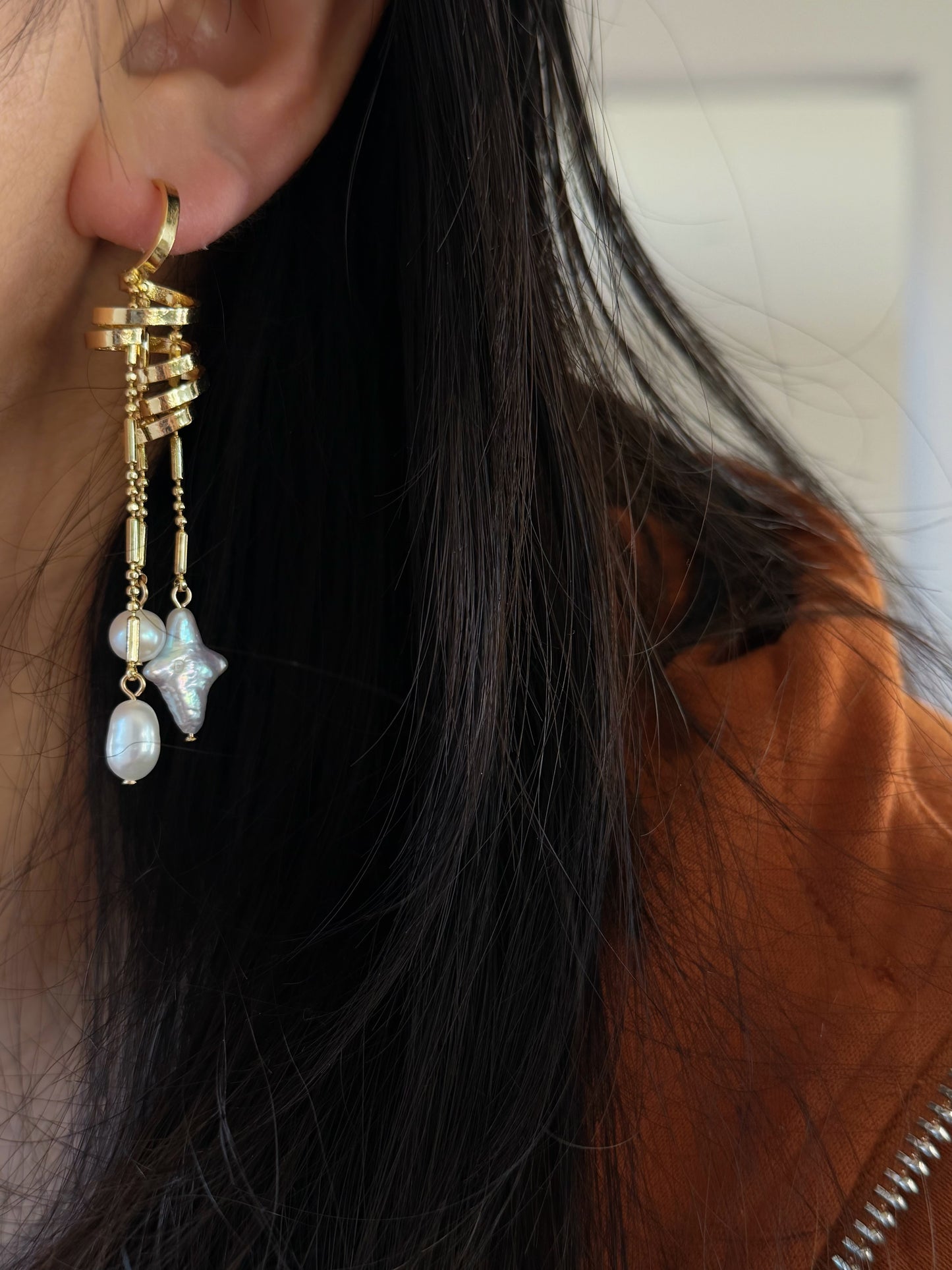 Castle in the Sky Pearl Earrings | Ethereal Celestial Jewelry –Jinger Crafting