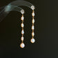 Letitia Linear Baroque Pearl Dangle Earrings