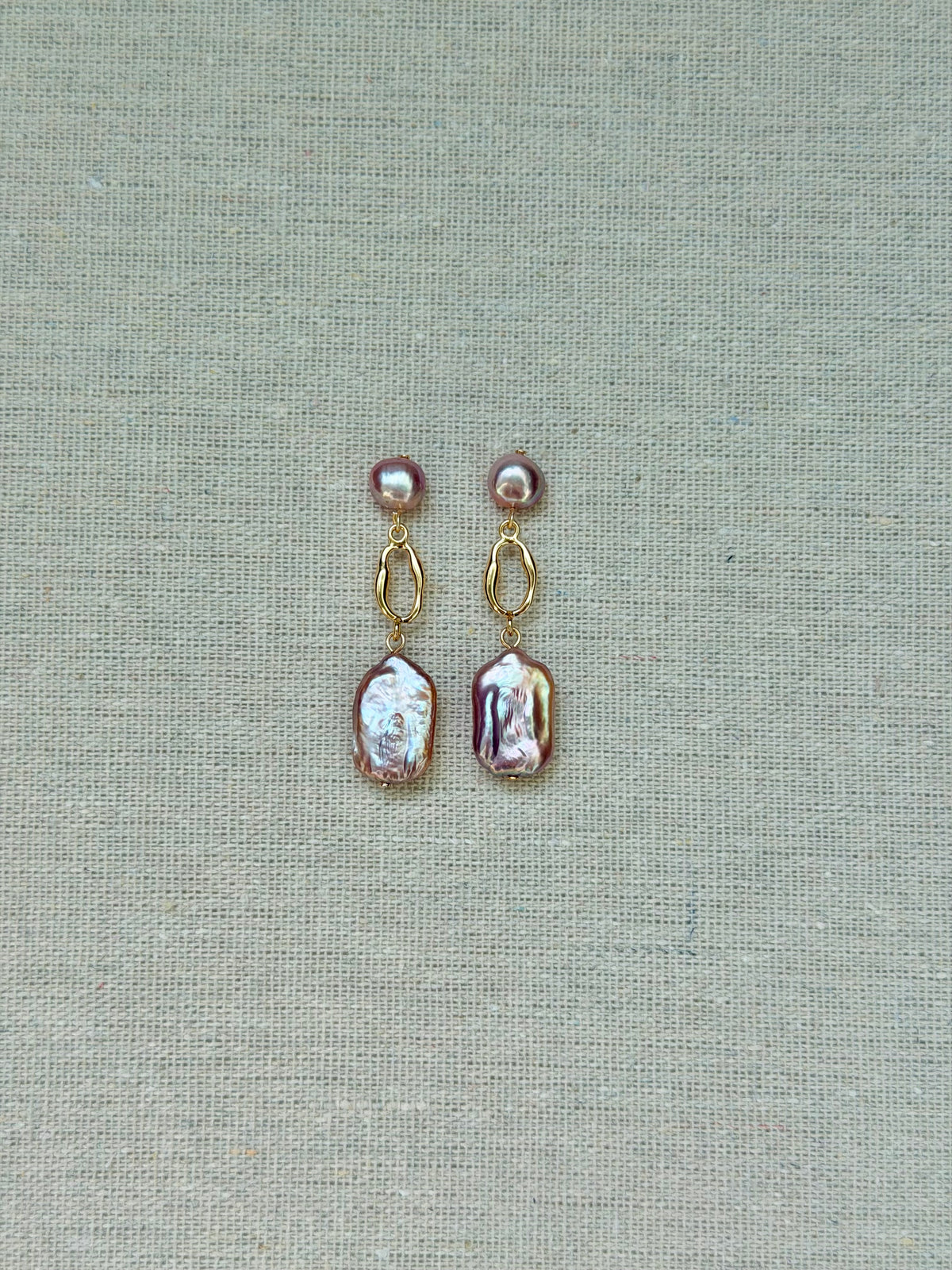 Lavender Baroque Pearl Drop Earrings – VIOLETTE