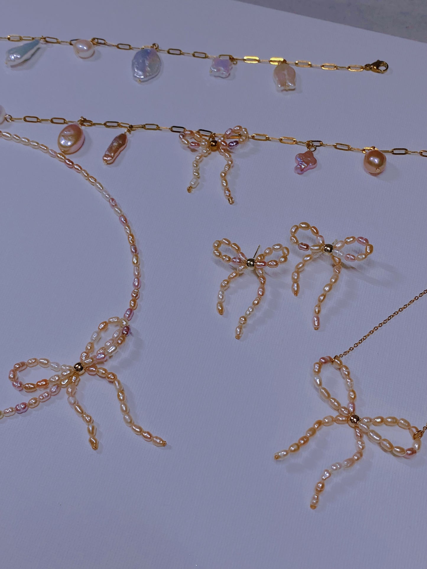 Build your Own Custom Pearl Charm Bracelet Personalized Jewelry | Tarnish-Free Gold