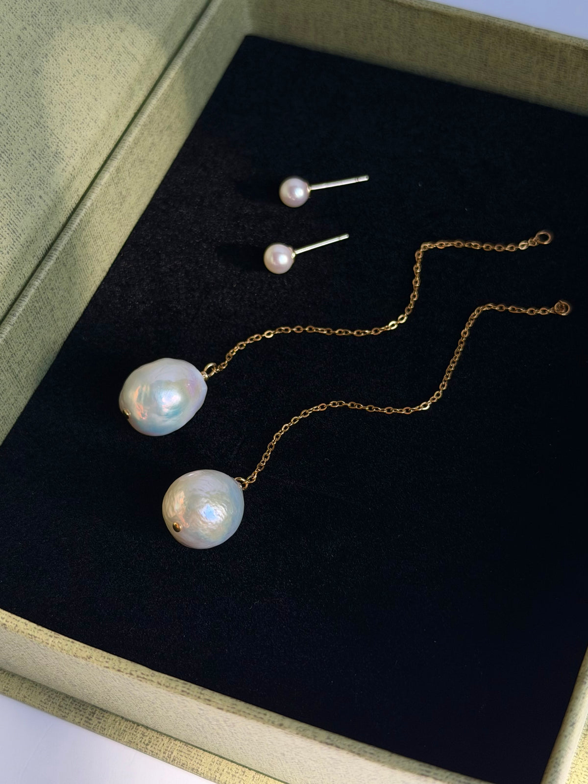 Gravity Drop Convertible Baroque Pearl Earrings