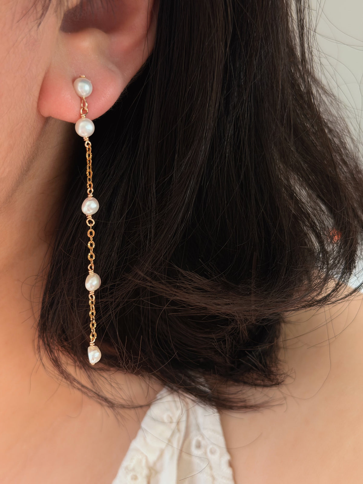 Celeste Convertible baroque Pearl Tassel Earrings