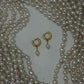 White Baroque Pearl Hoop Earrings Simple Elegant Drop Jewelry