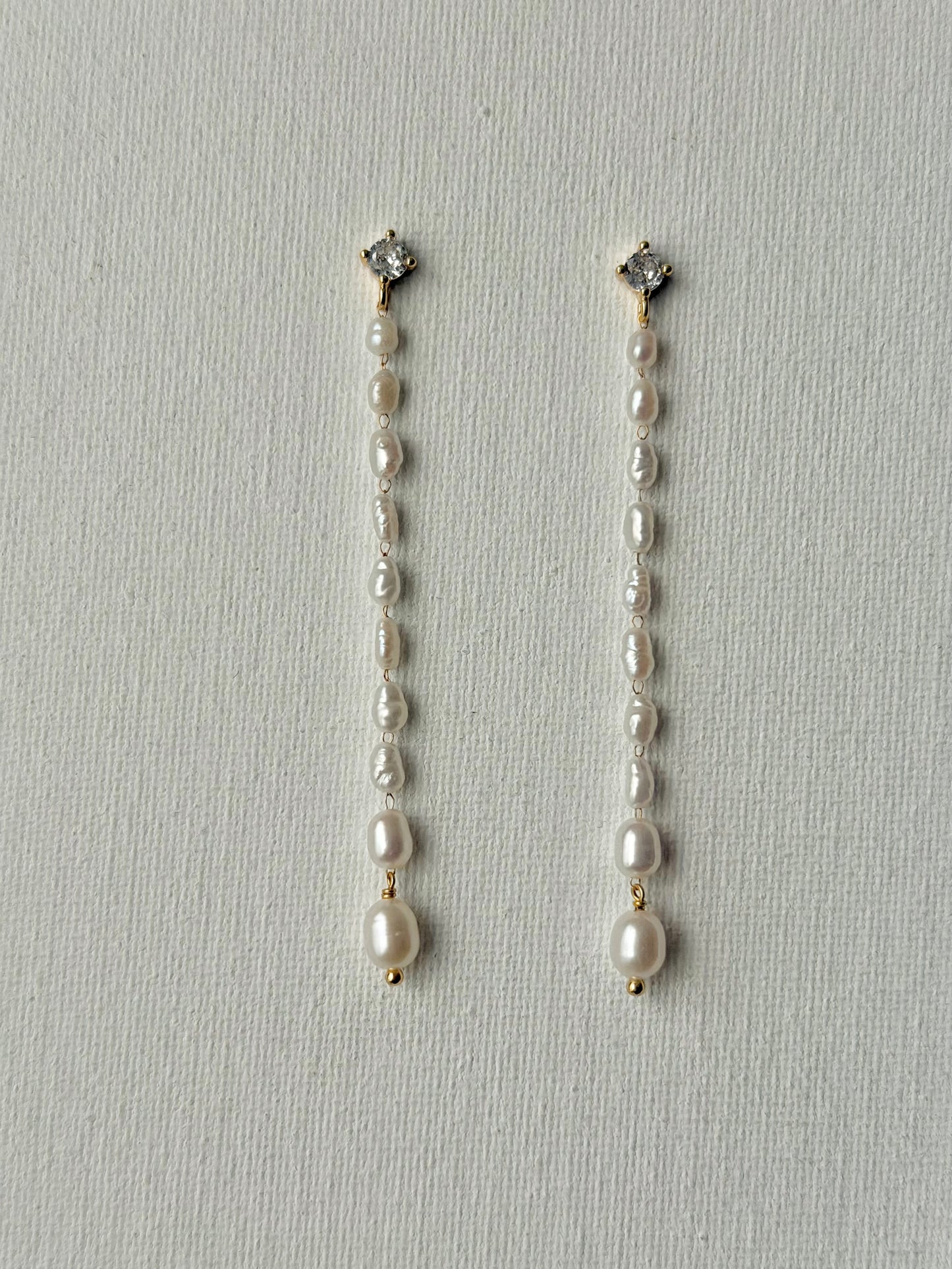 Baroque Pearl Long Drop Earrings, Graduated Freshwater Pearl Tassel Earrings